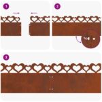 vidaXL Obrubníky trávnika 10 pcs Hrdzavý 103 x 0,05 x 22 cm – Obrázok 10