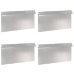 vidaXL Slimáková ohrada 4 pcs Strieborná 50 x 3,5 x 25 cm – Obrázok 2
