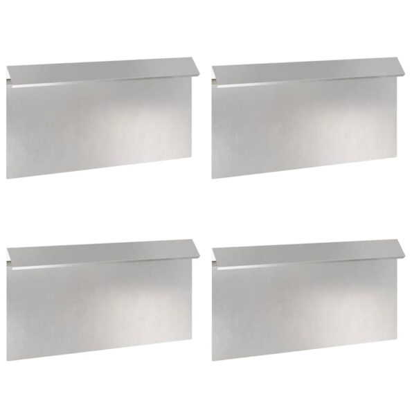 vidaXL Slimáková ohrada 4 pcs Strieborná 50 x 3,5 x 25 cm – Obrázok 2