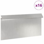 vidaXL Slimáková ohrada 16 pcs Strieborná 50 x 3,5 x 25 cm – Obrázok 3