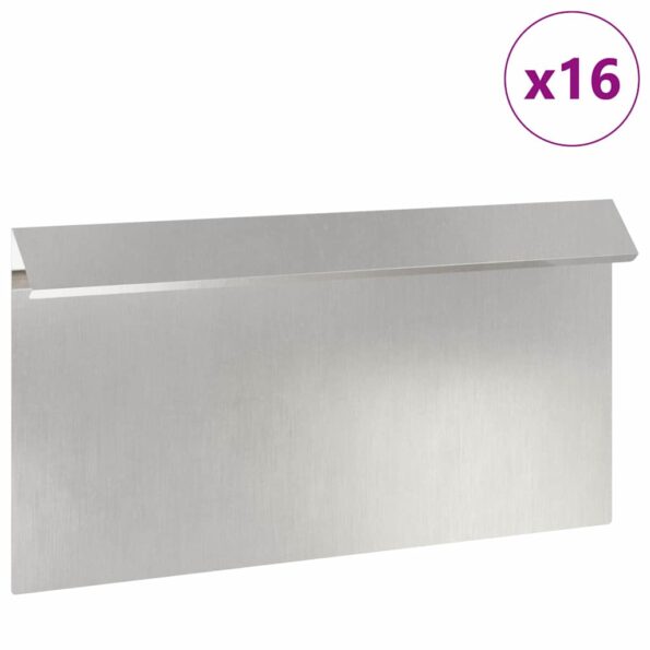 vidaXL Slimáková ohrada 16 pcs Strieborná 50 x 3,5 x 25 cm – Obrázok 3