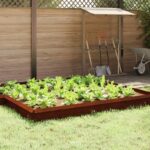 vidaXL Slimáková ohrada 4 pcs Hrdzavý 50 x 3,5 x 25 cm – Obrázok 3