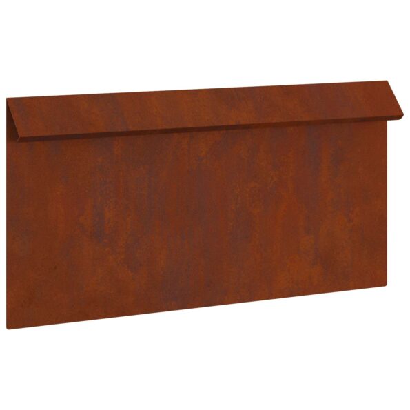 vidaXL Slimáková ohrada 4 pcs Hrdzavý 50 x 3,5 x 25 cm – Obrázok 6