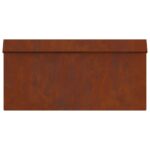 vidaXL Slimáková ohrada 4 pcs Hrdzavý 50 x 3,5 x 25 cm – Obrázok 7