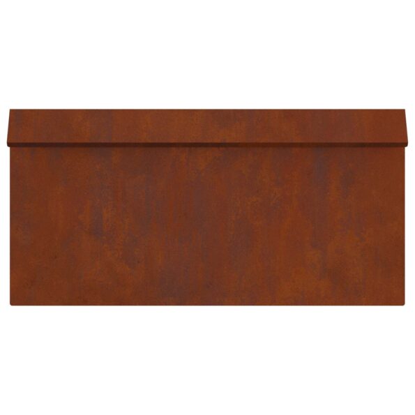 vidaXL Slimáková ohrada 4 pcs Hrdzavý 50 x 3,5 x 25 cm – Obrázok 7
