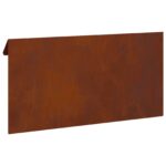 vidaXL Slimáková ohrada 4 pcs Hrdzavý 50 x 3,5 x 25 cm – Obrázok 9