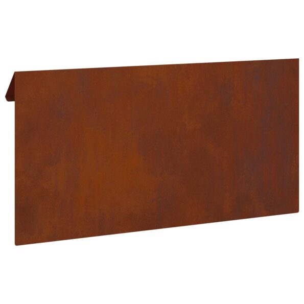 vidaXL Slimáková ohrada 4 pcs Hrdzavý 50 x 3,5 x 25 cm – Obrázok 9