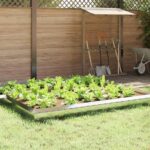 vidaXL Slimáková ohrada 4 pcs Strieborná 100 x 3,5 x 25 cm