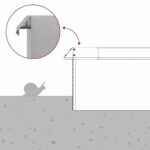 vidaXL Slimáková ohrada 4 pcs Strieborná 100 x 3,5 x 25 cm – Obrázok 8