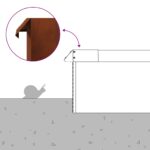 vidaXL Slimáková ohrada Hrdzavý 100 x 3,5 x 25 cm – Obrázok 10