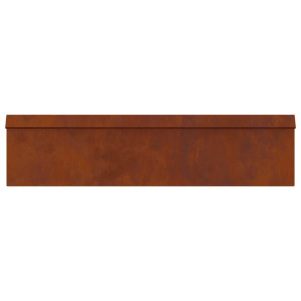 vidaXL Slimáková ohrada 4 pcs Hrdzavý 100 x 3,5 x 25 cm – Obrázok 6