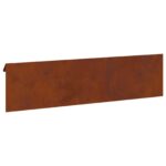 vidaXL Slimáková ohrada 4 pcs Hrdzavý 100 x 3,5 x 25 cm – Obrázok 8