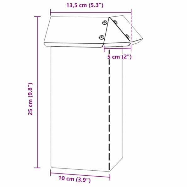 vidaXL Slimáková ohrada 4 pcs Strieborná 13,5 x 13,5 x 25 cm – Obrázok 11