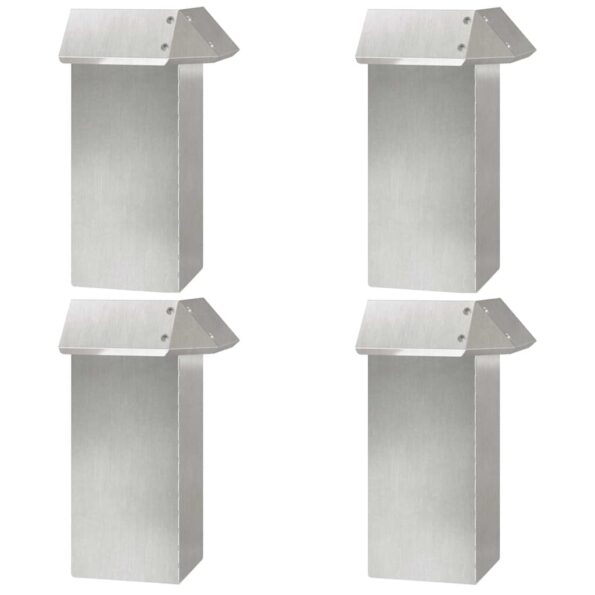 vidaXL Slimáková ohrada 4 pcs Strieborná 13,5 x 13,5 x 25 cm – Obrázok 2