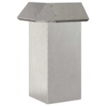 vidaXL Slimáková ohrada 4 pcs Strieborná 13,5 x 13,5 x 25 cm – Obrázok 4