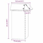 vidaXL Slimáková ohrada Hrdzavý 13,5 x 13,5 x 25 cm – Obrázok 2