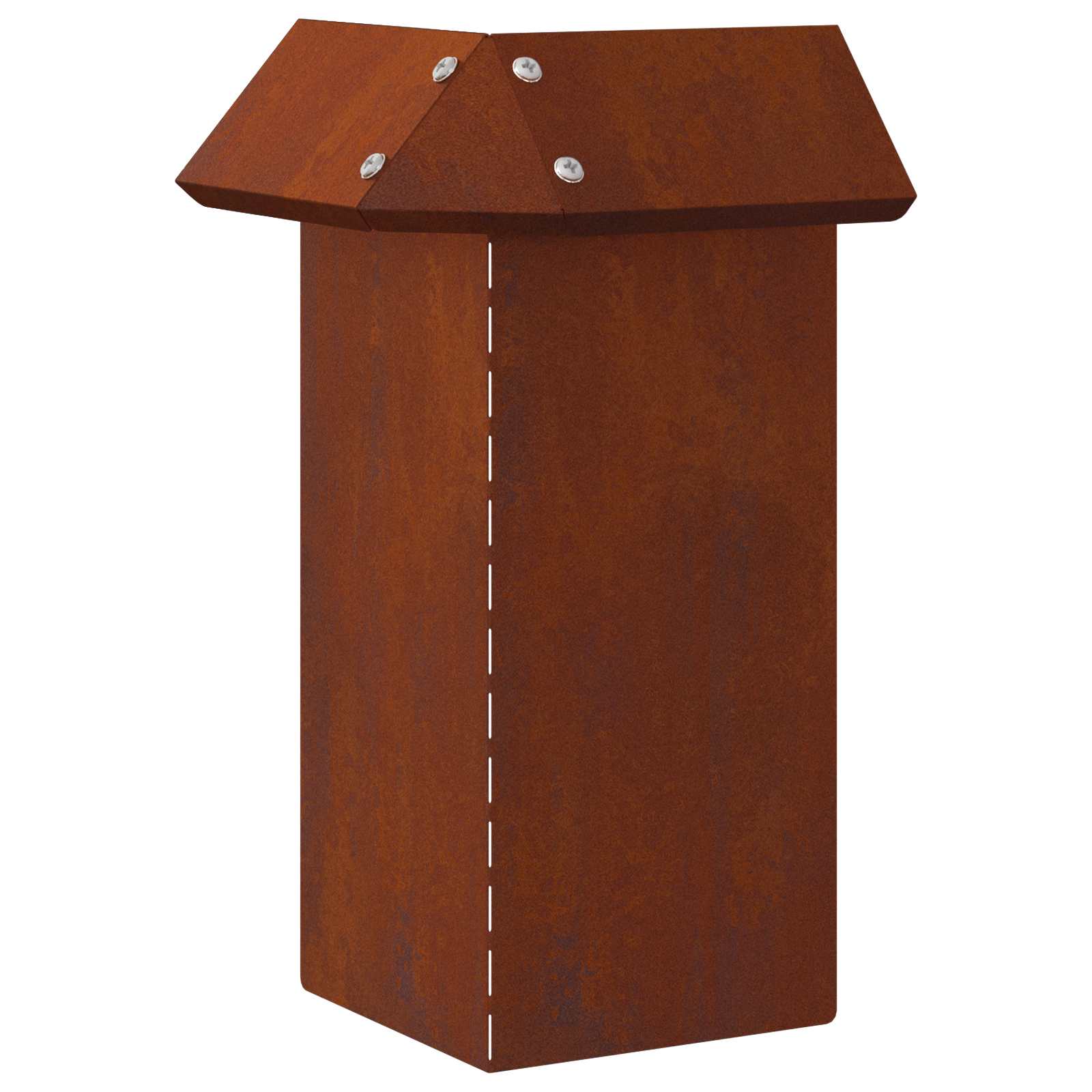 874871_4.jpg vidaXL Slimáková ohrada Hrdzavý 13,5 x 13,5 x 25 cm – Obrázok 1