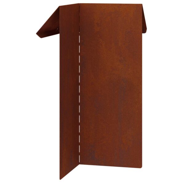 vidaXL Slimáková ohrada Hrdzavý 13,5 x 13,5 x 25 cm – Obrázok 6