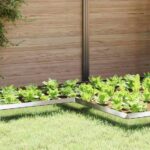 vidaXL Slimáková ohrada 4 pcs Strieborná 10 x 10 x 25 cm