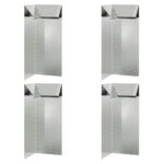 vidaXL Slimáková ohrada 4 pcs Strieborná 10 x 10 x 25 cm – Obrázok 2