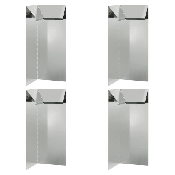 vidaXL Slimáková ohrada 4 pcs Strieborná 10 x 10 x 25 cm – Obrázok 2