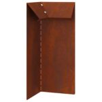 vidaXL Slimáková ohrada Hrdzavý 10 x 10 x 25 cm – Obrázok 4