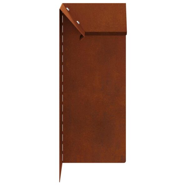 vidaXL Slimáková ohrada Hrdzavý 10 x 10 x 25 cm – Obrázok 6