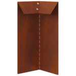 vidaXL Slimáková ohrada 4 pcs Hrdzavý 10 x 10 x 25 cm – Obrázok 4