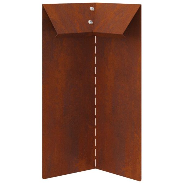 vidaXL Slimáková ohrada 4 pcs Hrdzavý 10 x 10 x 25 cm – Obrázok 4