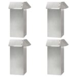 vidaXL Slimákové zábrany 8 pcs Strieborná Nerezová oceľ – Obrázok 5