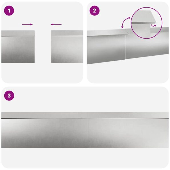 vidaXL Slimákové zábrany 8 pcs Strieborná Nerezová oceľ – Obrázok 9