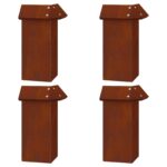 vidaXL Slimákové zábrany 8 pcs Hrdzavý – Obrázok 5