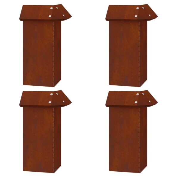 vidaXL Slimákové zábrany 8 pcs Hrdzavý – Obrázok 5