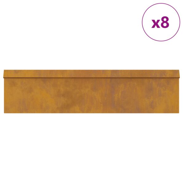vidaXL Slimákové zábrany 12 pcs Hrdzavý – Obrázok 3