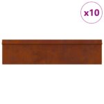 vidaXL Slimákové zábrany 16 pcs Hrdzavý – Obrázok 3