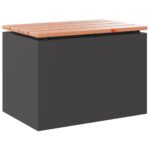 vidaXL Záhradná lavička Čierna 60 x 40 x 43 cm – Obrázok 2