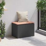 vidaXL Záhradná lavička Čierna 60 x 40 x 43 cm – Obrázok 3