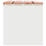 vidaXL Záhradná lavička Biela 60 x 40 x 43 cm Oceľ – Obrázok 5