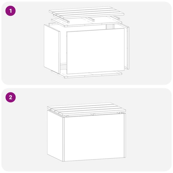 vidaXL Záhradná lavička Biela 60 x 40 x 43 cm Oceľ – Obrázok 8