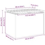 vidaXL Záhradná lavička Hrdzavý 60 x 40 x 43 cm – Obrázok 5