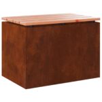 vidaXL Záhradná lavička Hrdzavý 60 x 40 x 43 cm – Obrázok 7