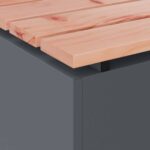 vidaXL Záhradná lavička Antracit 80 x 40 x 43 cm Oceľ – Obrázok 7