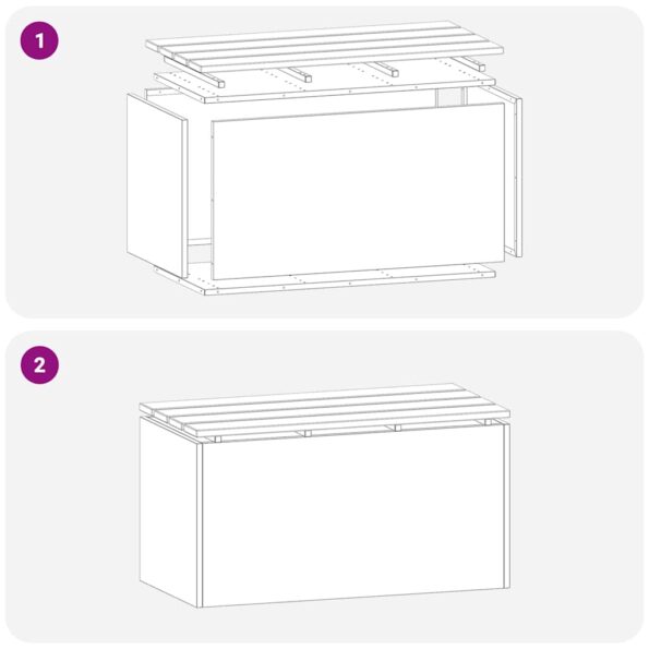 vidaXL Záhradná lavička Antracit 80 x 40 x 43 cm Oceľ – Obrázok 8