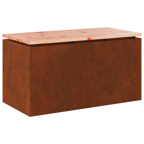 vidaXL Záhradná lavička Hrdzavý 80 x 40 x 43 cm – Obrázok 6