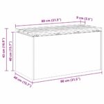 vidaXL Záhradná lavička Hrdzavý 80 x 40 x 43 cm – Obrázok 5