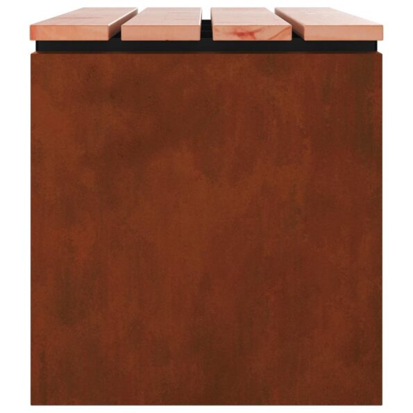 vidaXL Záhradná lavička Hrdzavý 80 x 40 x 43 cm – Obrázok 7