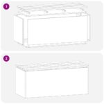 vidaXL Záhradná lavička Antracit 100 x 40 x 43 cm Oceľ – Obrázok 7