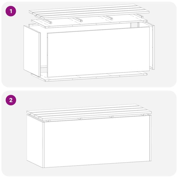 vidaXL Záhradná lavička Antracit 100 x 40 x 43 cm Oceľ – Obrázok 7