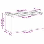 vidaXL Záhradná lavička Hrdzavý 100 x 40 x 43 cm – Obrázok 5