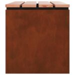 vidaXL Záhradná lavička Hrdzavý 40 x 40 x 43 cm – Obrázok 10